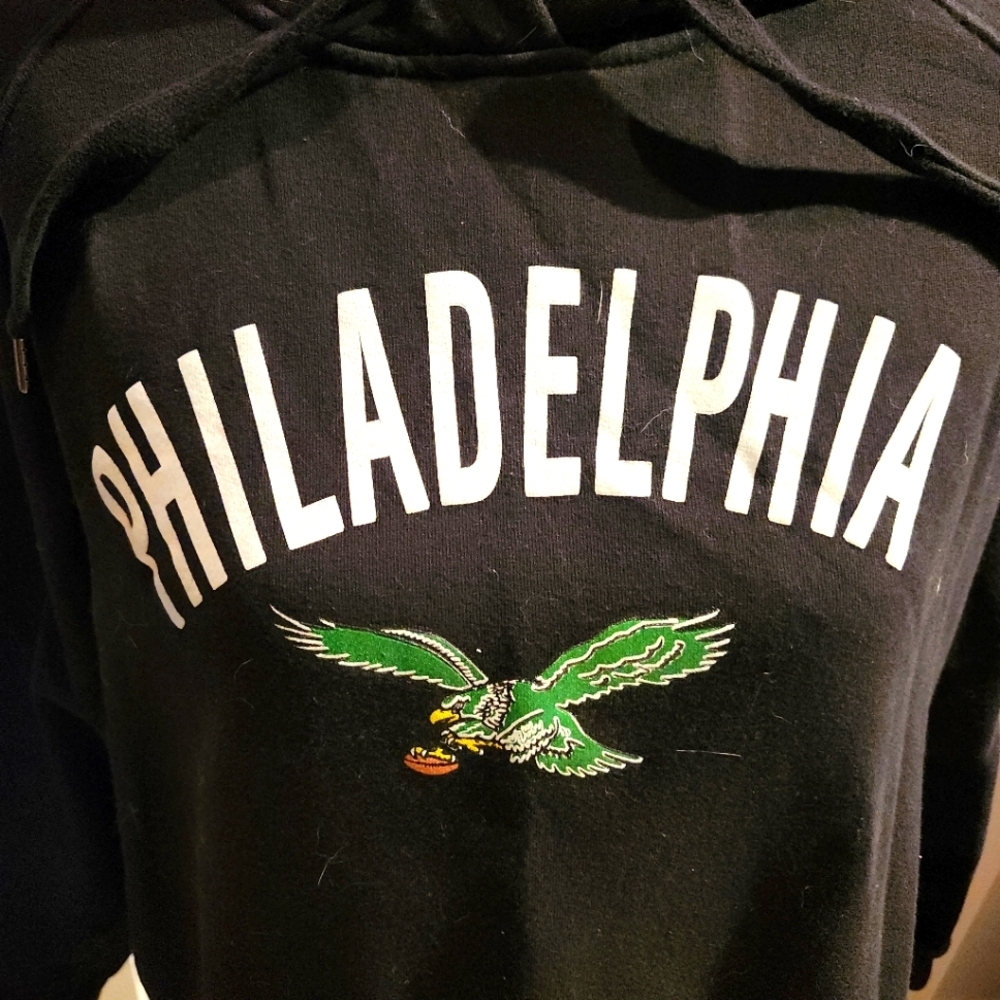 New Era Philadelphia Eagles Black Hoodie Size L - Picture 2 of 11